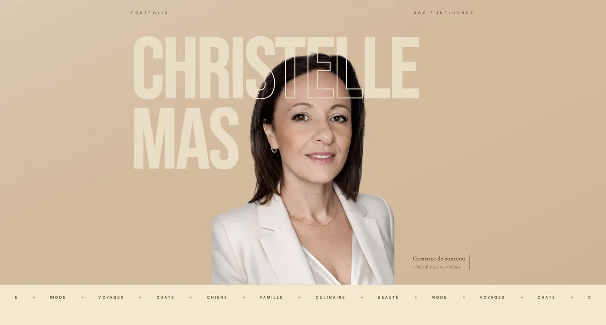 Aperçu du site de Christelle Mas UGC