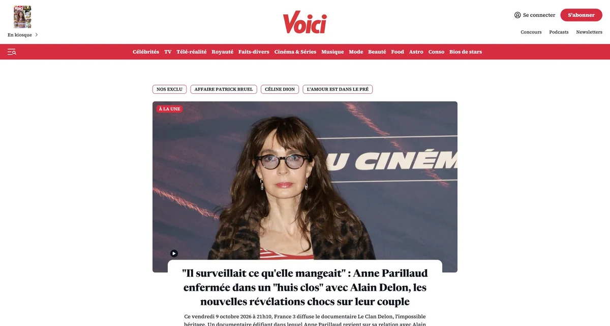 Aperçu du site de Voici