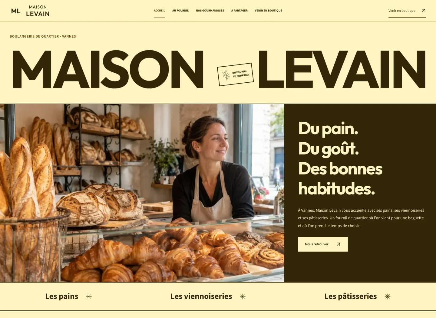 Aperçu du site Maison Levain